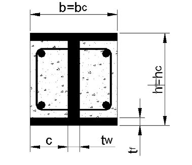 a) Staffe saldate all anima b) Barre dritte saldate alle flange Figura 7.6.6 - Dettagli d armatura trasversale nelle membrature composte parzialmente rivestite.