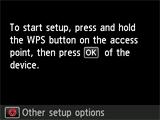 d-a Metodo pulsante d Connessione tramite WPS 1. Tenere premuto il pulsante WPS sul punto di accesso.