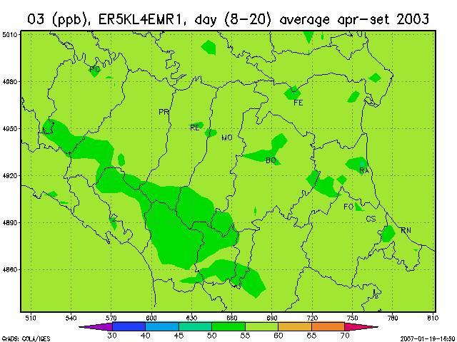 medie diurne (fascia oraria 8 20) del semestre estivo aprile