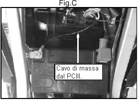 B) 5) Fare scorrere i cavi del PCIII lungo l interno del telaio fino alla