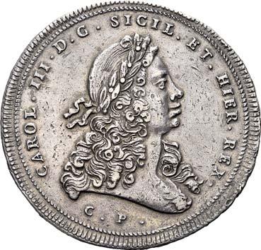 L ascesa al trono fu celebrata dalla zecca di Palermo con l emissione di alcune medaglie monetiformi del valore di Mezzo Scudo, e