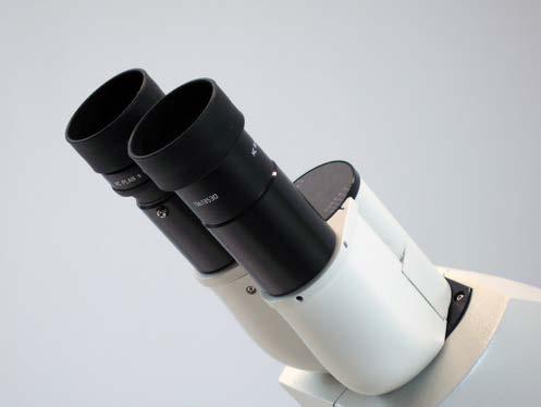 Paraocchi Se per l'osservazione al microscopio si usano occhiali, lasciare i paraocchi in gomma ripiegati verso il basso.