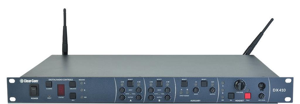 DX410 Intercom digitale wireless a due canali in banda 2.