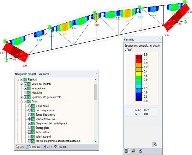 5 Valutazione dei risultati 5.4 Filtro dei risultati La finestra dei risultati di RF-TIMBER Pro permette la selezione attraverso diversi criteri.