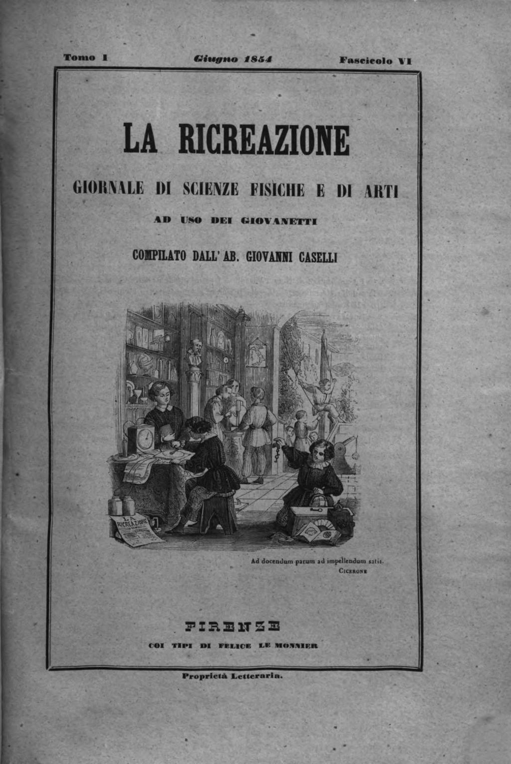 o asi LA RICREzio Gl0lNALE DI SCIENZE FINICIIE E DI ARTI 0IPIT0