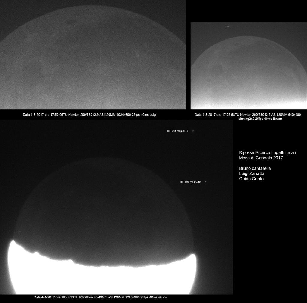 Ricerca Impatti Lunari..La prima serie di riprese si riferiscono al 31-12-2016 ma ho preferito inserirle nel mese di Gennaio poiché si tratta della stessa lunazione.