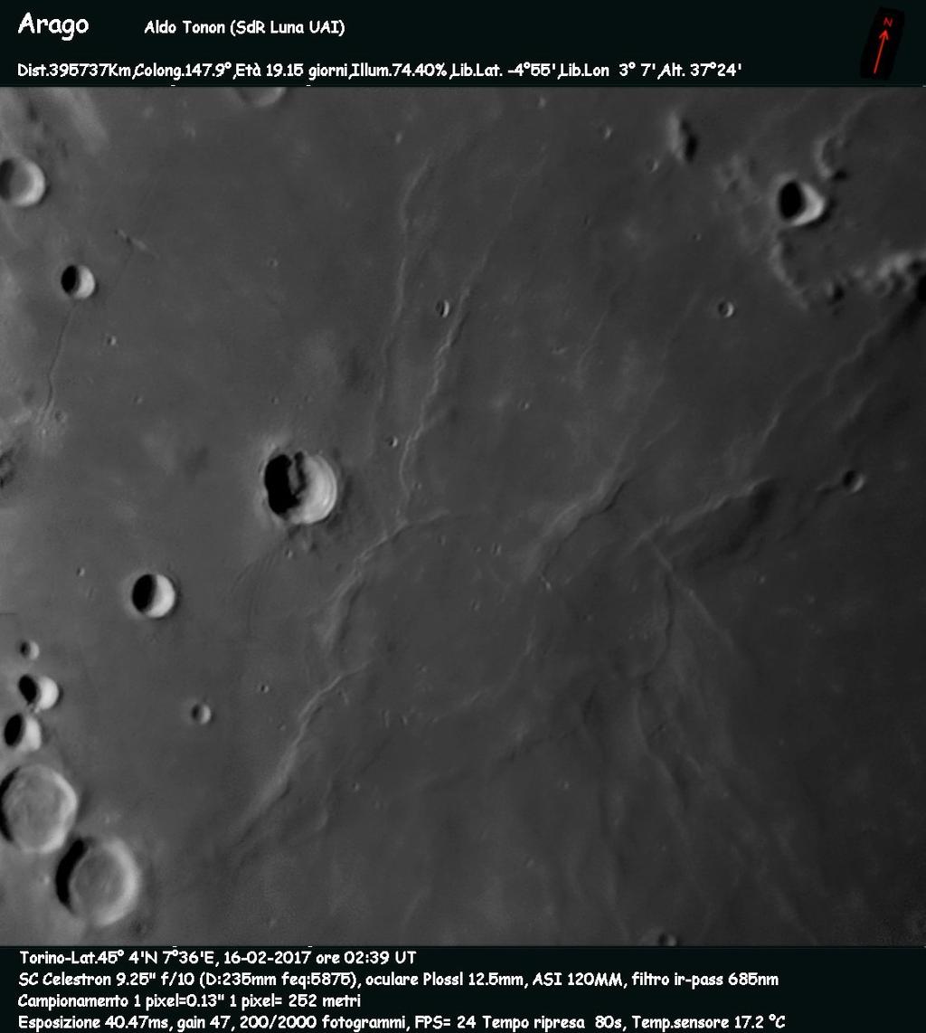 Le foto della Sezione di Ricerca Luna - UAI..il cratere Arago e Lamont.