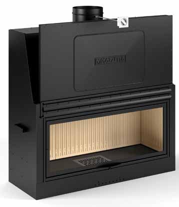 The MA SL fireboxes combine the typically generous size of a traditional fireplace with a modern style structure plus a safe and practical rise n fall door.