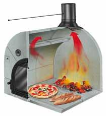 È dotato di registro fumi con regolazione manuale. Traditional wood oven Wood oven for direct heat cooking.
