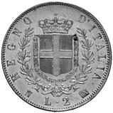 di 2 monete BB+ 180 2966 2 Lire 1863 N e T Stemma - assieme