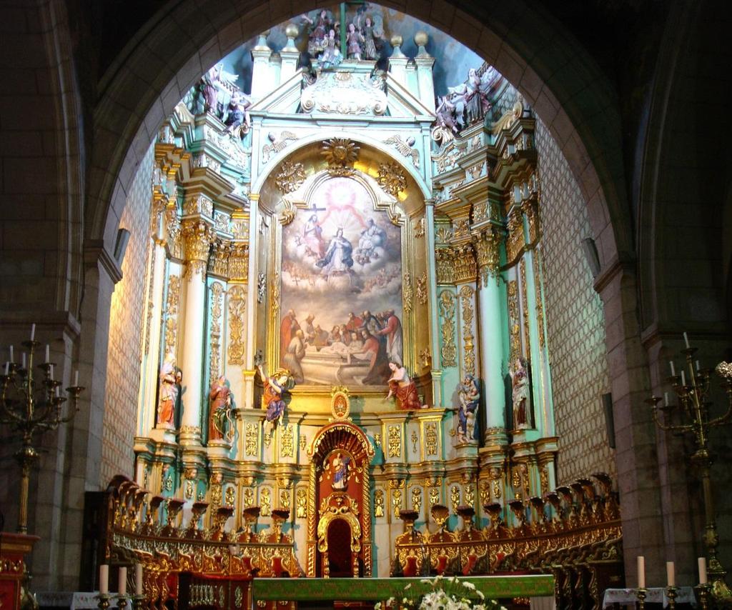 Quito: Cattedrale Metropolitana -Costruzione ( prima tappa ): 1562-1565 e successive ricostruzioni -Fondatore: Fray Pedro de la Pena ( 1572) -Cattedrale consacrata alla Coronazione della Vergine