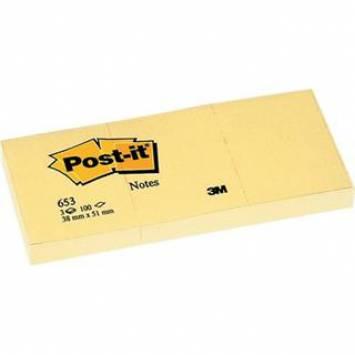 - Formato: 76x76 mm - Colore: giallo can Codice: 173081 POST-ITÂ 3M NOTE GIALLO CANARY - GIALLO CANARY - 38X51 MM - 653 (CONF.