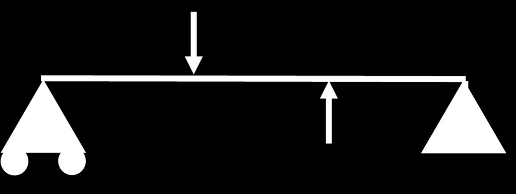 ESERCITAZIONE 1: ALBERI ISOSTATICI TRAVE 1: Ho analizzato una trave simmetrica con carrello e appoggio alle estremità e due forze applicate internamente.
