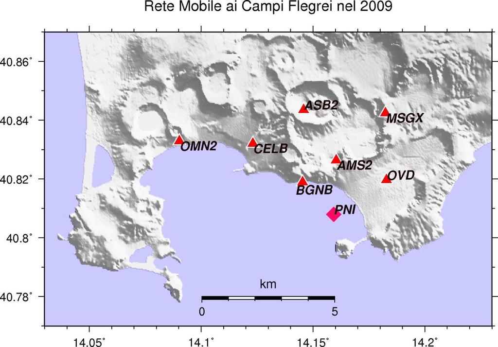 Rete Mobile Regionale nel 2009 stazione acquisitore sensore data installazione data dismissione freq. camp. lat long quota SCP2 Taurus LE3D/20s Gennaio 2006 operativa 100 40.7005 14.