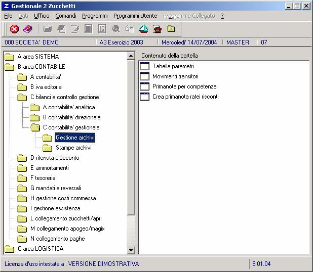 CONTABILITA GESTIONALE GESTIONE ARCHIVI TABELLA PARAMETRI (GES125) (Area CONTABILE/bilanci e controllo gestione/contabilità gestionale/gestione archivi/tabella parametri) Il programma permette la