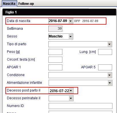 differenza tra data decesso post-parto e data nascita tra 1-6 giorni Morte neonatale tra 7-28 giorni (5) La differenza