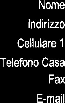 INFORMAZIONI PERSONALI I Nome Indirizzo Cellulare 1 Telefono Casa Fax E-mail SOLDANO, Domenico 9, Via