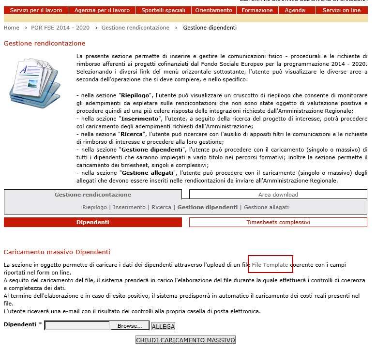 Al termine dell'elaborazione e in caso di esito positivo, il sistema predisporrà in automatico un record per ognuno dei dipendenti presenti nel file.