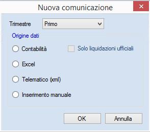 Consente di creare una nuova comunicazione. Elimina la comunicazione selezionata. Consente di aprire la comunicazione selezionata.