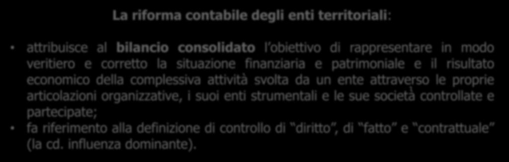 Gli strumenti dell ARCONET: il bilancio consolidato La disomogeneità dei bilanci è determinata anche dal fenomeno delle esternalizzazioni trasferimento, attraverso contratti o convenzioni, dello