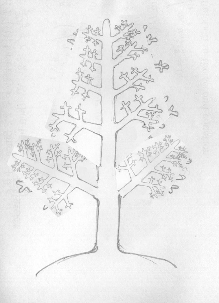 3. IL TEOREMA DEL COLLAGE 47 La struttura dei rami di un albero (più o meno...) Cosa notiamo dal disegno?