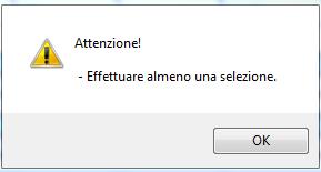 Allo stesso modo se seleziono un immobile ma non specifico nessun codice Utilizzo se provo ad oggiornare i dati mi viene visualizzato di Attenzione. 1.3.