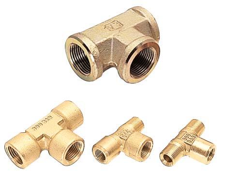 RACCORDERIA STAMPATA FORGED FITTINGS and CONNECTIONS Disponibili T con filettature incrociate tra 1/4, 3/8 e 1/2 per q.