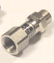 0432 B M22 M 3/8 BSP M PRESSIONE NOMINALE / RATED PRESSURE max 31 MPa / 4500 psi PRESSIONE AMMISSIBILE / PERMISSIBLE PRESSURE