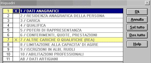 N.B.: La riga 2 / RESIDENZA ANAGRAFICA DELLA PERSONA va selezionata SOLO SE la residenza del soggetto nominato è variata rispetto a quella indicata in visura.