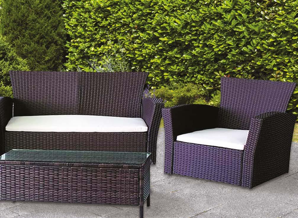 POLYRATTAN SALOTTO MON-GOK 4 PEZZI struttura in