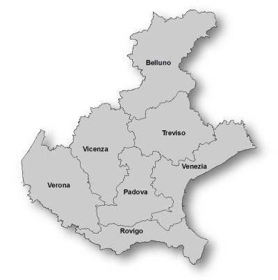 Residenti stranieri nelle province venete e % della popolazione provinciale a inizio 2016 Verona 107.049 Padova 95.083 Treviso 94.397 Vicenza 88.515 Venezia 81.