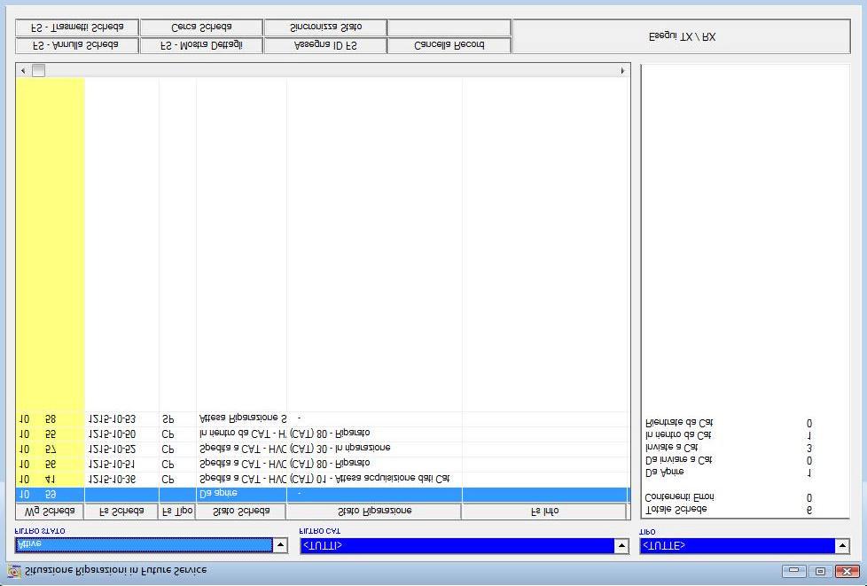 1.2.5 Gestione Report e Trasferimento Dati Future Service Dopo avere accettato tutte le riparazioni in WG2000 utilizzare la funzione Report FS2 per accedere alle operazioni di trasmissione /