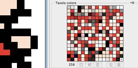 Il valore memorizzato per ciascun bit descrive un indice in una mappa detta tavolozza di sistema o palette (in cui i colori disponibili possono essere determinati dall'hardware oppure modificabili in