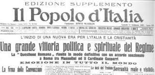 I PATTI LATERANENSI Fu un importante successo per Mussolini, il quale si assicurò così i