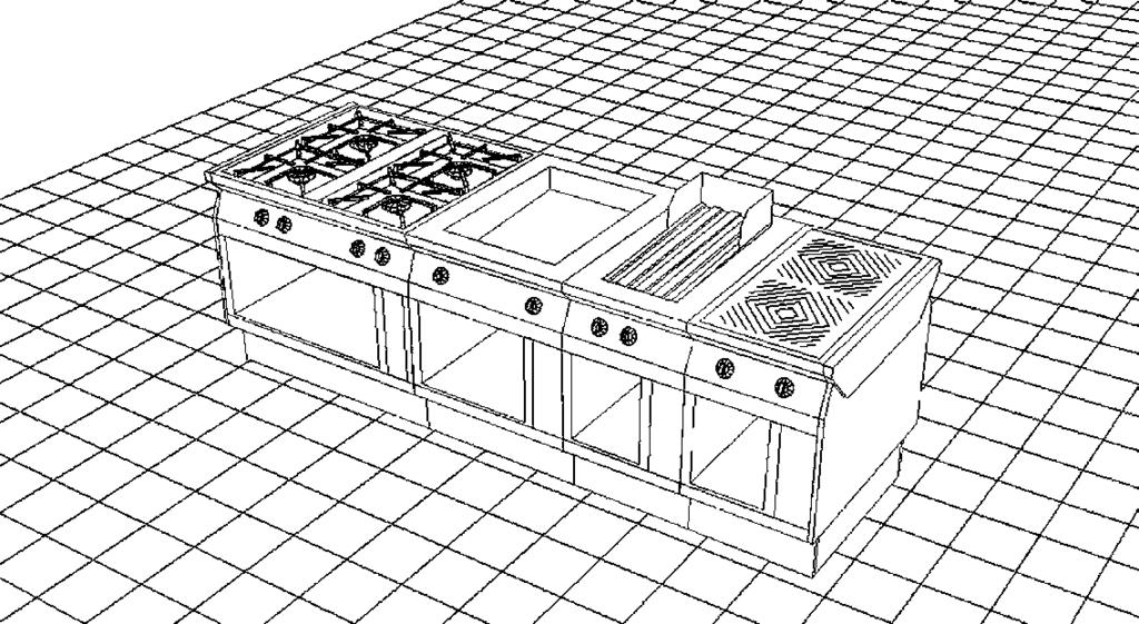 26 electrolux thermaline S90 Opzioni di installazione Installazione contro parete con alzatina 1 - Friggitrice (1x23 lt.