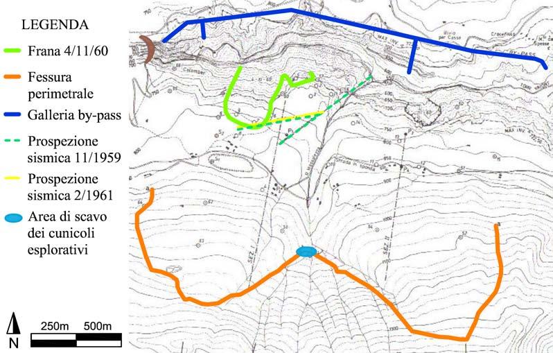 CAPITOLO 1. STUDI SULLA STABILITÀ DEL VERSANTE NORD DEL MONTE TOC 24 Figura 1.17: Seconda serie di prospezioni goesismiche.