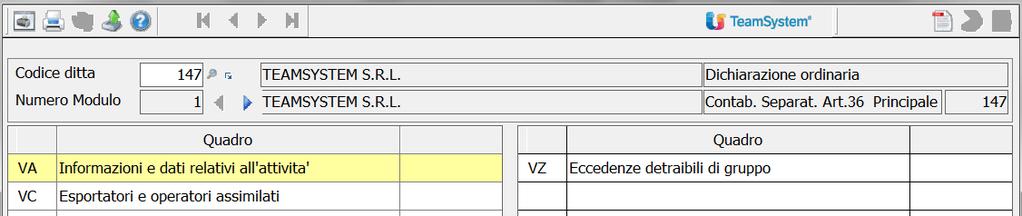 Sì avrà access al Mdul 1 della dichiarazine per gestire i vari quadri della dichiarazine e cme già dett cn la freccetta ci ptrà spstare sul Mdul 2 (ditta 148 nell esempi).