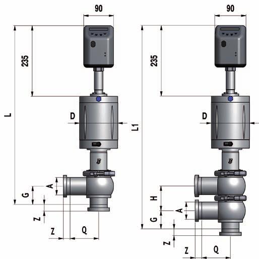 dimensioni mm dimensions mm Type BRK Deviatrice / Divert Type GE Deviatrice / Divert S/S din f/f din M/g din S/S din 11850/2 type BrK type ge DN A D g h l l1 l l1 q Z Z A 15 18x1 64 33 50 440 490 465