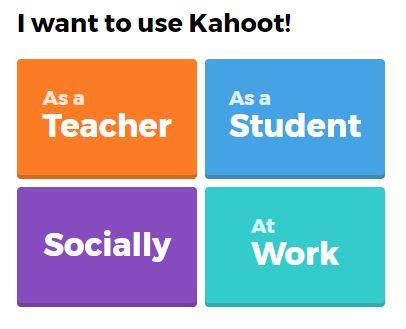 Per accedere alla Web page digitare: https://getkahoot.