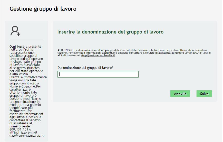 Compilare la sezione inserendo tutte le informazioni richieste. ATTENZIONE I campi marcati da asterisco sono obbligatori e devono essere compilati.