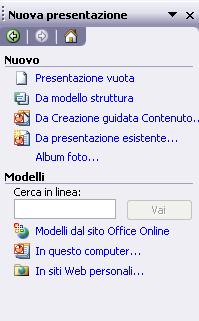 Creare una nuova presentazione Le presentazioni sono degli utili strumenti per l esposizione orale o scritta di argomenti attraverso delle diapositive E possibile creare delle presentazioni lineari