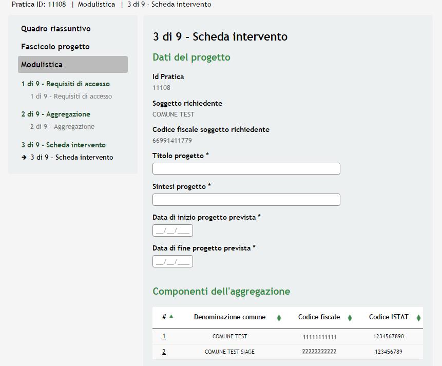 3.3.1 Aggregazione Comuni Se il