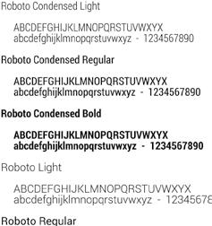 TIPOGRAFIA Negli oggetti di comunicazione di DeBeer Refinish si utilizzano i caratteri Roboto, Roboto Condensed e Roboto Slab.