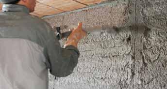 Un intonaco confezionato con Sabbia Leca riduce di circa 30 kg/m 2 il peso di un intonaco di spessore 3 cm.
