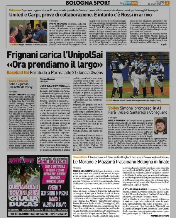 Pagina 77 Il Resto del Carlino Sport Pianeta Bocce A Treviso bronzo di Franceschi e Draghetti.
