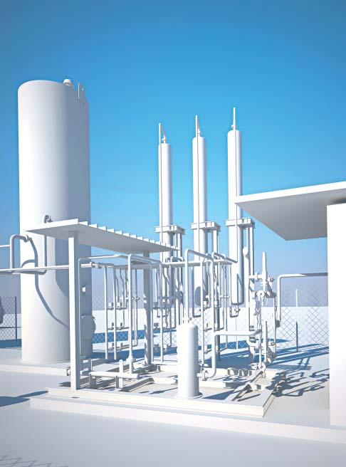 Dati tecnici Produzione di LNG: 240 Nm 3 /h = 170 kg/h = 4,1 t/d Pressione gas naturale: 16 bar Contenuto di anidride carbonica: 0,4% molare Consumo specifico potenza elettrica: 0,05 kwh/nm 3 LNG =