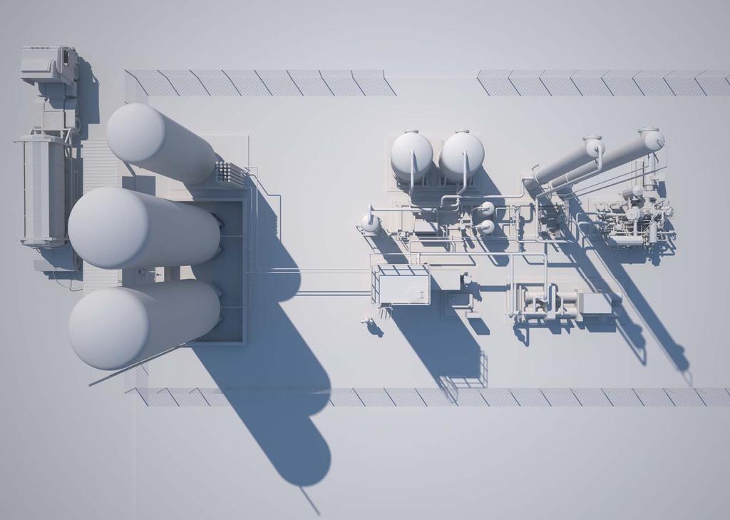 Stoccaggio LIN Stoccaggio LNG Cold box e gruppo turbina Gruppo