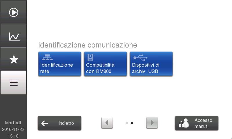 7. Struttura dei menu e configurazione avanzata Configurazione parametri avanzata XX Configurazione comunicazione Il menu Configurazione comunicazione consente di definire ulteriormente le