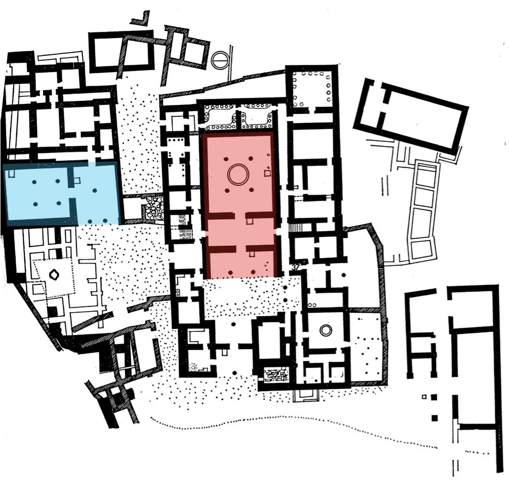 Il cuore del palazzo era formato da un cortile in asse con il