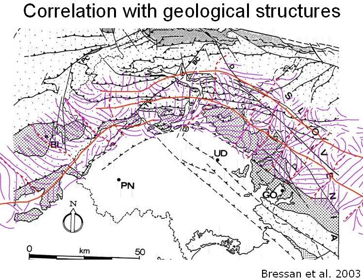 Fig. 29: mappa della struttura geologica della regione FVG. Fig.